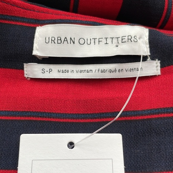 Urban Outfitters Longline Navy and Red Striped Surplice Blouse. Size Small. NWT - Picture 9 of 16